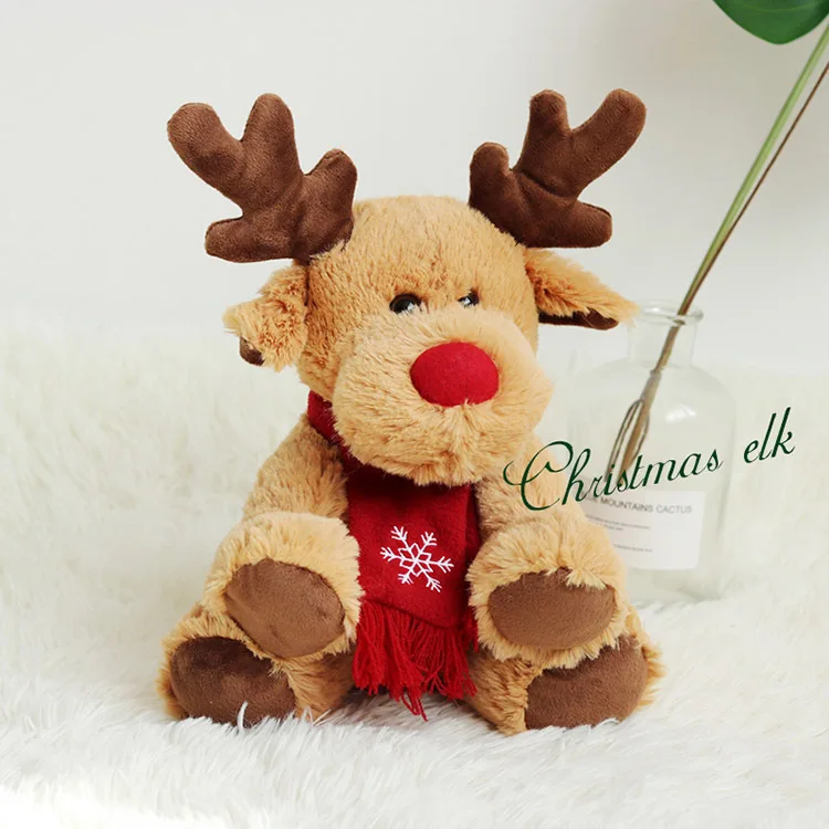 Новая креативная кукла лося плюшевая игрушка Moose для рождества чучела Wapiti праздничный подарок для детей 29 см