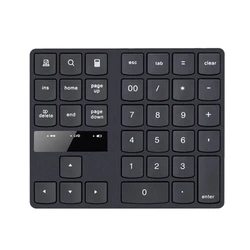 2.4g usb teclado numérico sem fio 35 teclas de carregamento digital teclado portátil computador portátil mini numpad para viagens escritório em casa