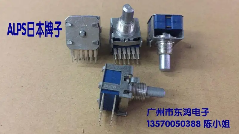 

2PCS/LOT ALPS Alps rotating band switch 2 knife, 5 stalls, half shaft, long 15MM switch