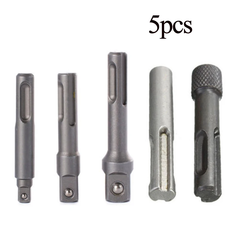 

5pcs 1/4 3/8 1/2 SDS Plus Socket Driver Drill Bit Hex Shank Chuck Adaptor Tool Accessories For Drills Nut Driver