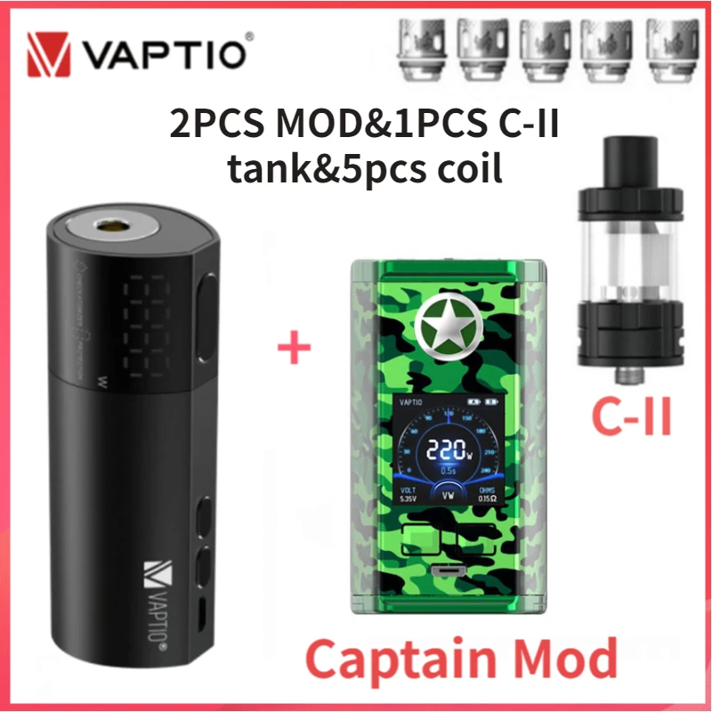 Электронная сигарета Vaptio P3 электронная 100 Вт 3000 мАч атомайзер 2 мл 4 режима