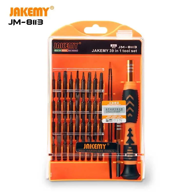 JAKEMY JM-8113 39 IN 1High Quality Precision Screwdriver Handy Repair Tool Box for for PC, Glasses, Mobile Phone, Laptop JAKEMY JM-8113 39 IN 1High Quality Precision Screwdriver Handy Repair Tool Box for for PC, Glasses, Mobile Phone, Laptop