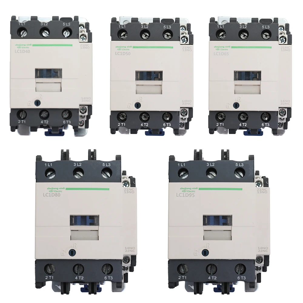 

AC Connector Electric 220V 50/60Hz Poles Coil AC Modular Contactor LC1-D High Sensitivity Strong Conductivity