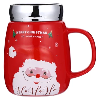 

1pc Beautiful Adorable Ceramic Mug Water Cup Coffee Cup Christmas Mug Ceramic Cup Milk Mug Beverage Mug for Children