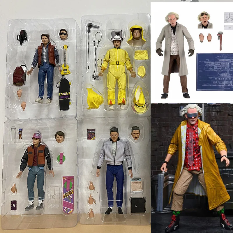SUPER DEALS! Marty McFly Figure Dr DOC Brown Neca Back To The Future Space Marty Sports Almanac Ultimate The 35th Anniversary Figure