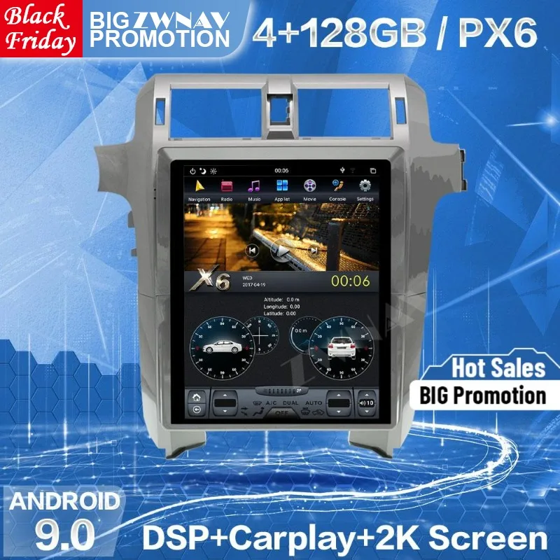 4 + 128G Tesla экран Carplay для 2010-2018 2019 Lexus GX400 GX460 Android 9 плеер GPS Авто аудио стерео радио