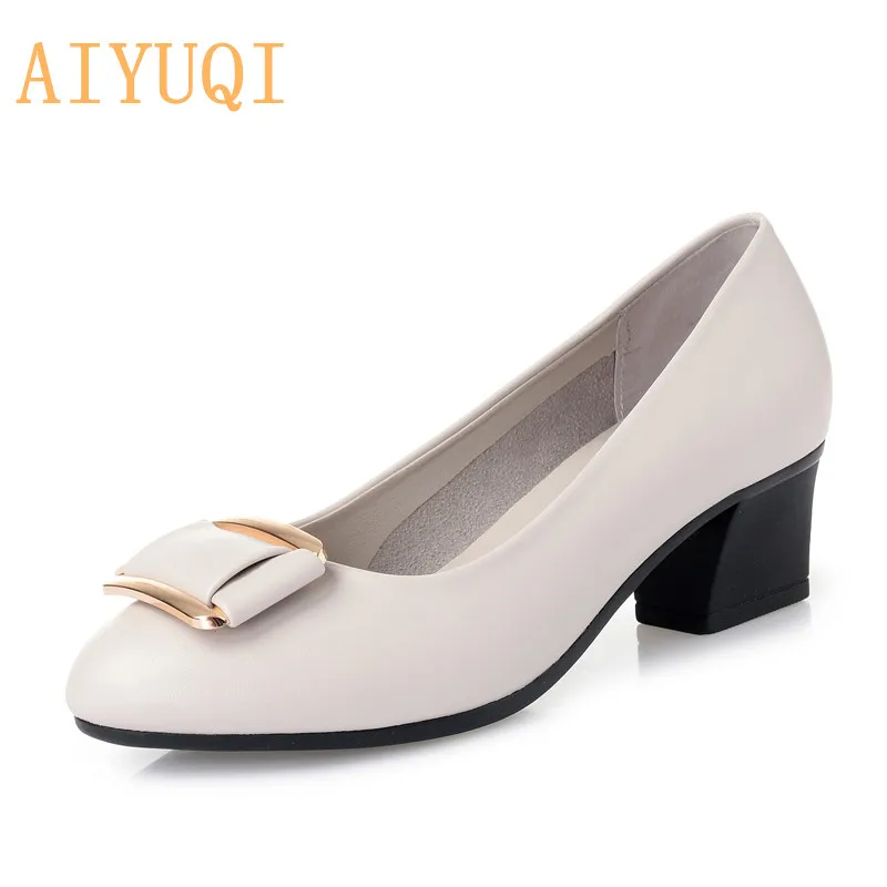 Shoes AIYUQI Mid-Heel Large-Size Non-Slip 41 42 Female Autumn New