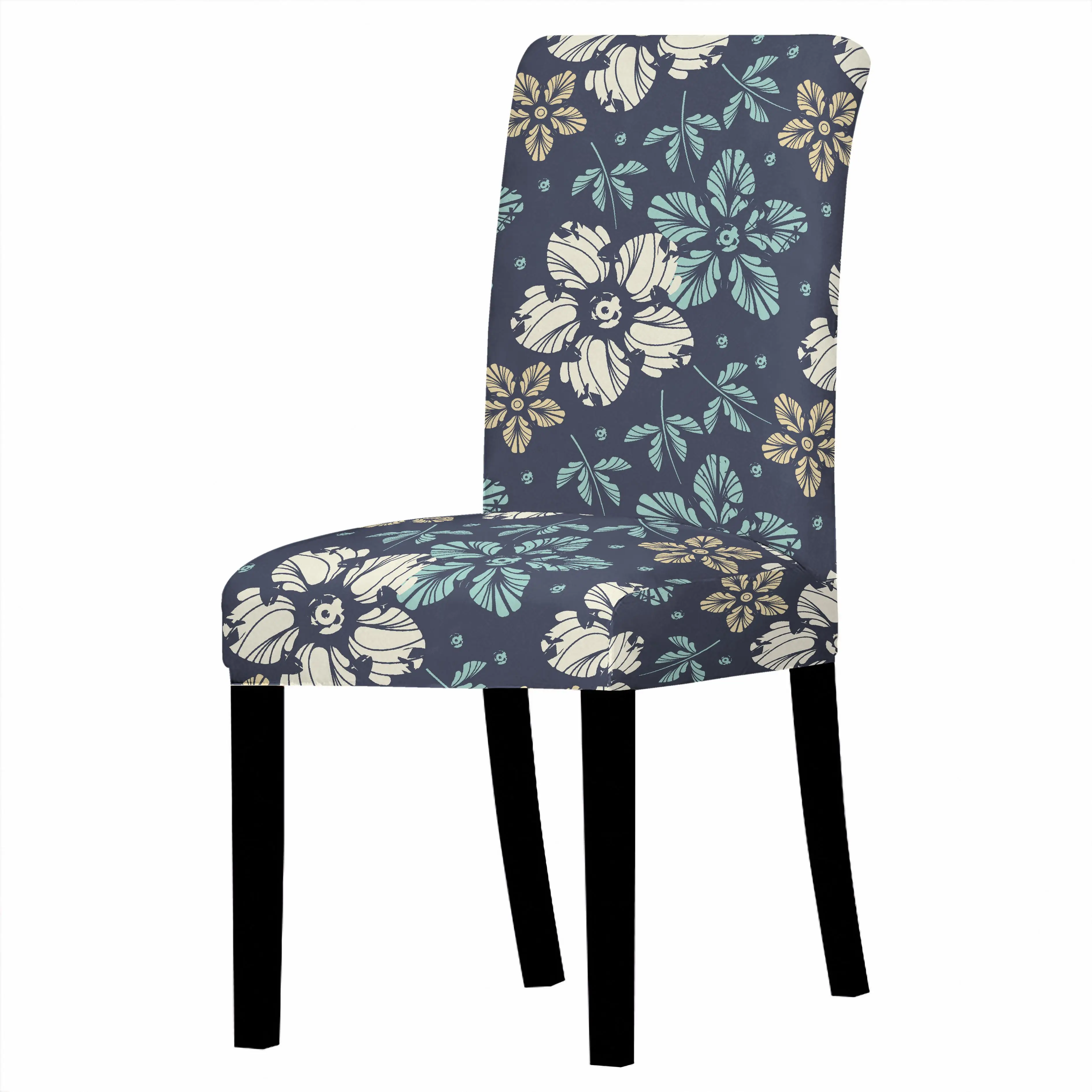 Новые цветочные съемные чехлы на стулья, эластичные чехлы на стулья для ресторанов, свадеб, банкетов, складные чехлы на стулья для гостиниц