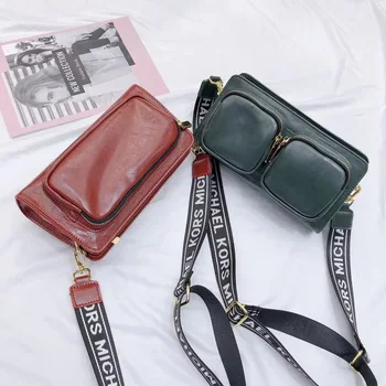 

Bags Women 2019 New Letter Broadband Leather Small Square Bags Messenger Bags Women