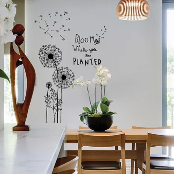

1PC DIY Creative Removable Non-toxic Dandelion Wall Sticker TV Sofa Background Decoration