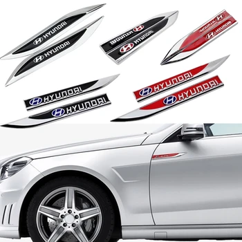 

Car Blade Side Sticker Leaf Emblem Rear Trunk Side Decal for Hyundai I40 Tucson Sonata Verna Solaris IX35 I30 Solaris Decoration