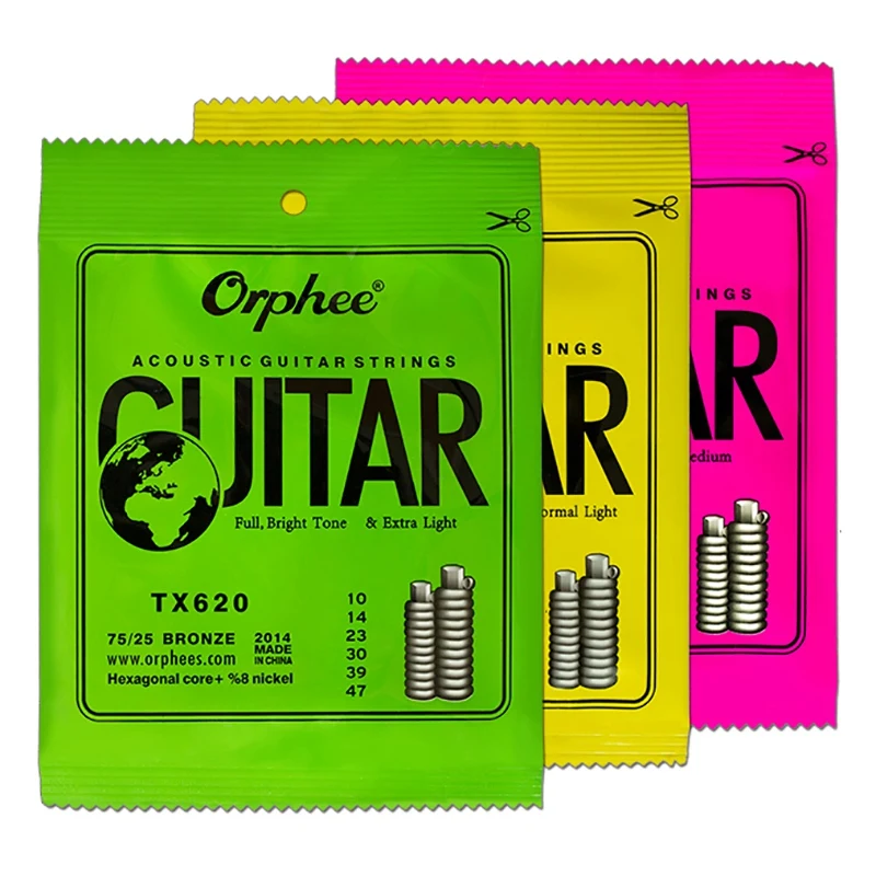 Orphee, 10 шт./набор, 6 шт./компл. гитарная струна Строка Супер светильник акустической гитары