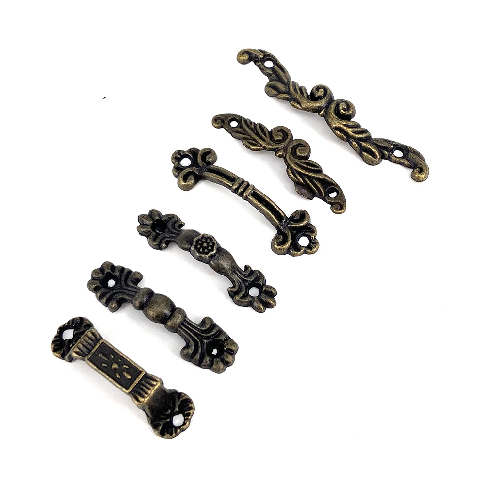 10PCSJewelryWoodenGiftBoxMiniatureKnobsandPullsAntiqueSmall