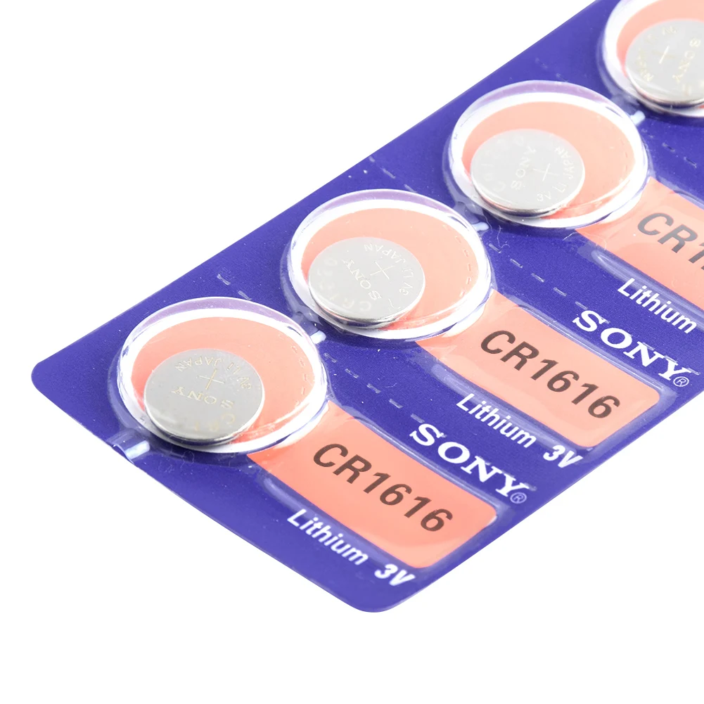 5 шт. CR1616 кнопочная ячейка батарейки-таблетки для SONY cr 1616 3V литиевая Батарея DL1616 ECR1616 LM1616 для мобильного часо-игрушки