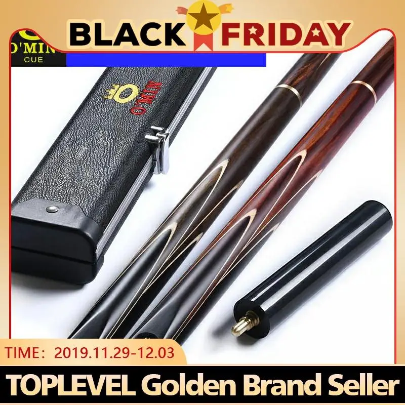 

O'MIN 3/4 Snooker Cue with Case with Extension 9.5mm/10mm/11.5mm Tip 34 Snooker Cue Case Set Billiards Cue Stick Kit