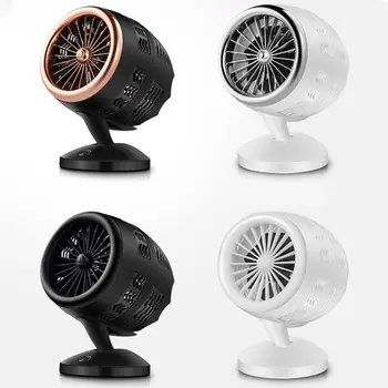 

Double-blade Turbine Table Tiny Round Fan Quiet Operation Adjustable Tilt 360 Degree Rotating USB Rechargeable Household Applian