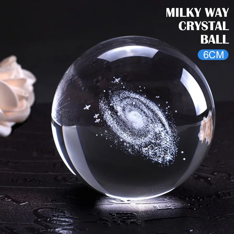 Кварцевый шар Стекло шарик ручной работы домашний декор лазерной гравировкой 3/4/5