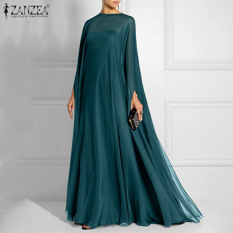 PROD 1005003109134730 ZANZEA Vintage Women Maxi Long Dress Autumn Long
Sleeve Party Sundress Casual O Neck Solid Loose Vestidos Robe Femme 2PC
Kaftan