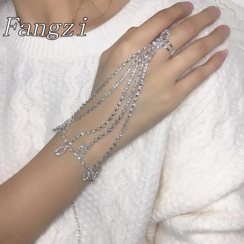 

Fashion and exquisite ladies Rhinestone Bracelet Bridal Bracelet luxury shiny crystal wedding party bracelet Jewelry Gift