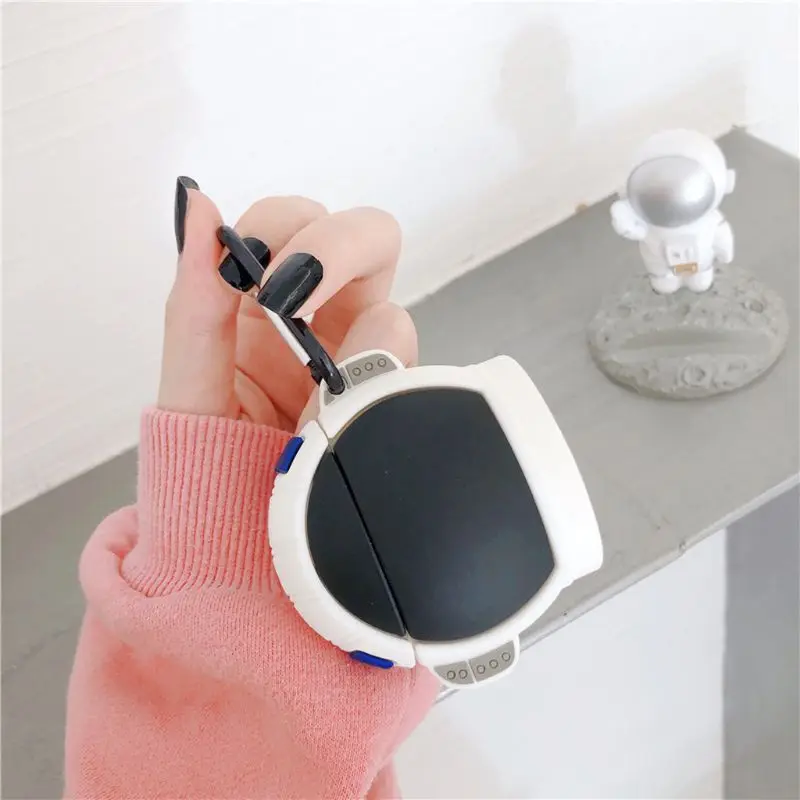 Силиконовый защитный чехол Крышка корпуса с карабином для Airpods 1/2