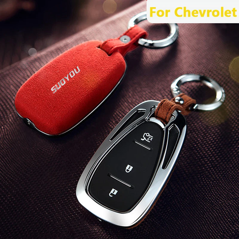 Чехол для ключей автомобиля из натуральной оцинкованной кожи Chevrolet Cruze 2013 Spark Onix