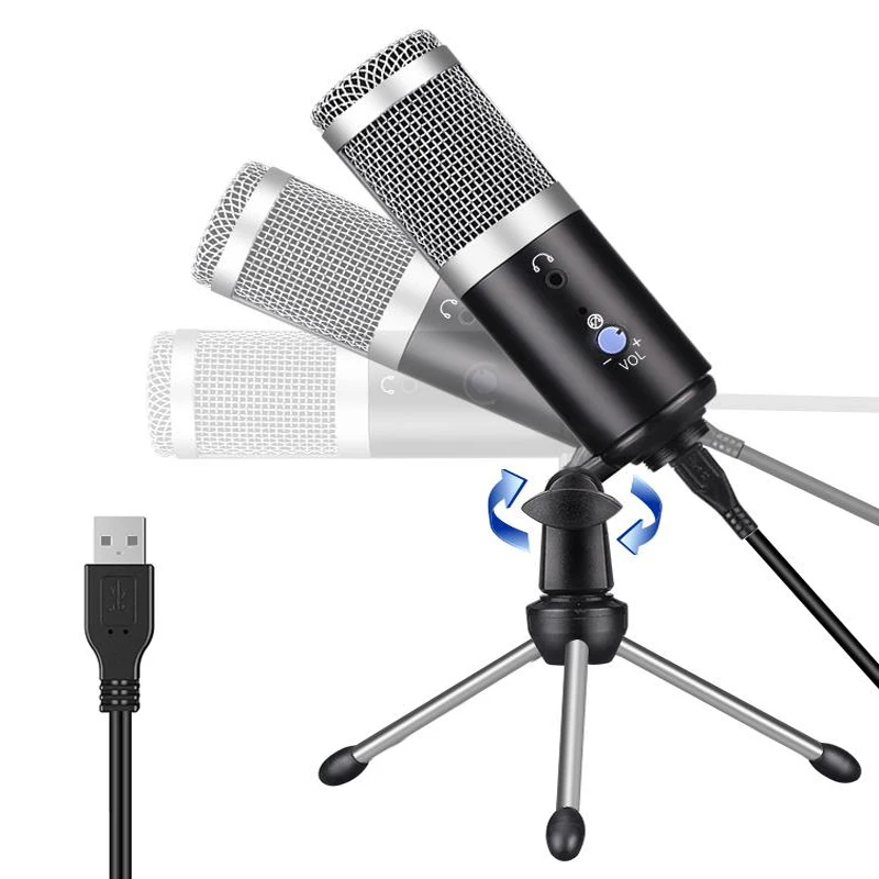 US $24.22 Professional Condenser Usb Microphone For Pc Use For Youtube Skype Recording Streaming Twitch Voice Overs Podcasting