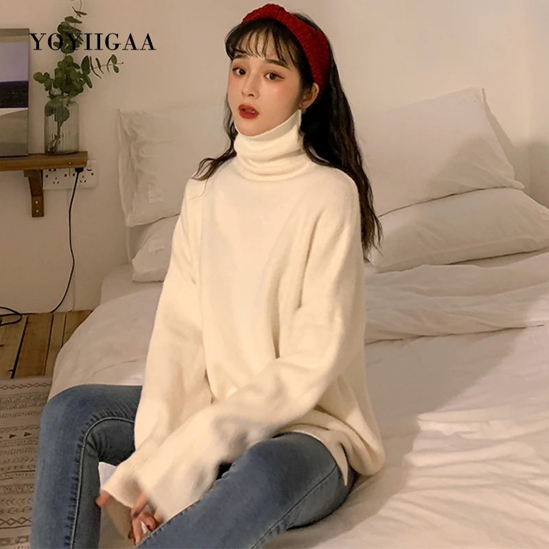 Turtleneck Women Sweaters Autumn Winter Women's Sweater Ladies Long Sleeve Knitted Pullovers Tops Casual Loose Female Sweaters Turtleneck Women Sweaters Autumn Winter Women's Sweater Ladies Long Sleeve Knitted Pullovers Tops Casual Loose Female Sweaters