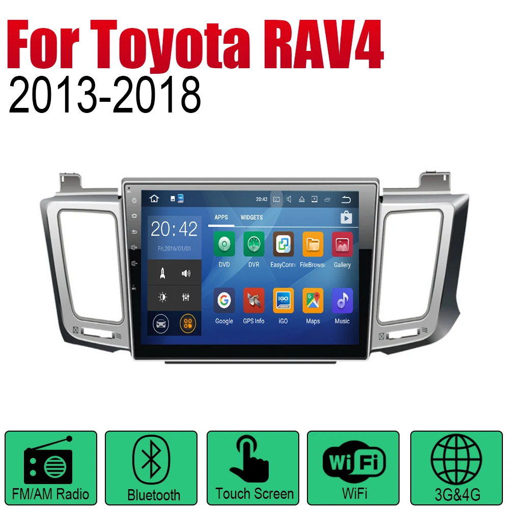 Автомагнитола ZaiXi Android 2 Din для Toyota RAV4 2013 ~ 2018 автомобильный мультимедийный плеер