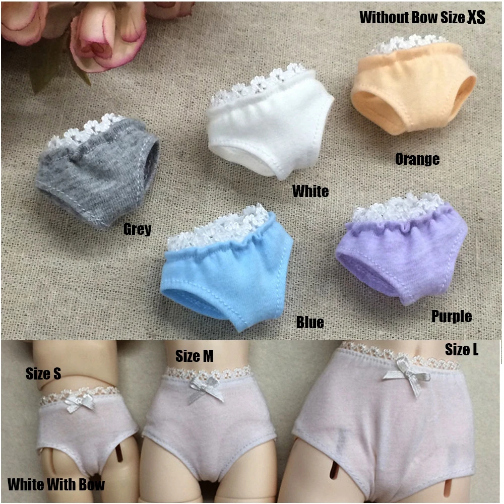 Doll Clothes Accessories Doll Clothes Doll Accessories Plush Doll Accessories Cute Doll Lace Underwear Briefs For 1/12 1/6 1/4 1/3 Doll House Decoration Girls Gift Kids DIY