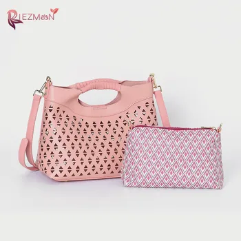 

RIEZMAN Women Handbag 2020 New Hollow Out Designer Solid Color Shoulder Bag Lady Casual Tote Bag Large Capacity Bolsas Feminina