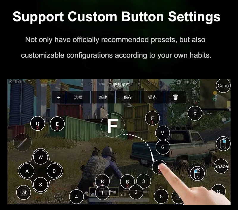 Игровая клавиатура мышь конвертер Plug and Play мобильный Геймпад контроллер для Android телефона к ПК Bluetooth адаптер