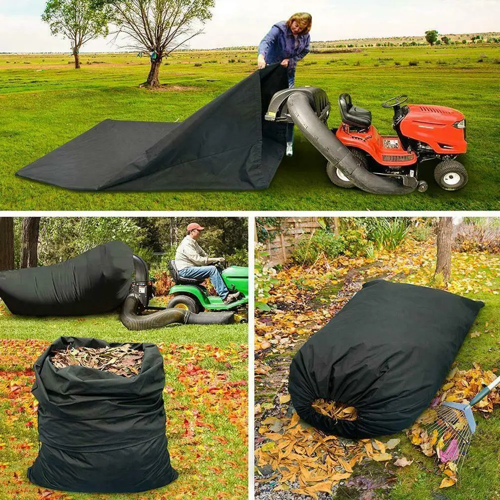 Lawn Tractor Leaf Bag Mower Catcher Riding Grass Sweeper Collection System Reusable Garden Tool Accessories 54 Cubic Feet