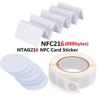 10pcs Ntag216 NFC Card Sticker 13.56MHz Ntag 216 RFID Cards Smart Card NFC Tag Sticker RFID Tags For All NFC Phones 1