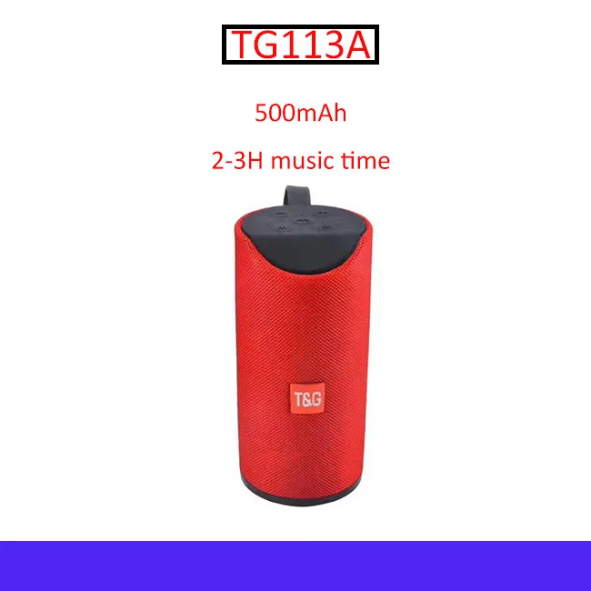 TG113A RED T& G беспроводной динамик 10 Вт портативный наружный динамик 360 стерео Бумбокс Система домашнего кинотеатра громкий динамик Поддержка FM TF карта бумбокс - Цвет: TG113A RED