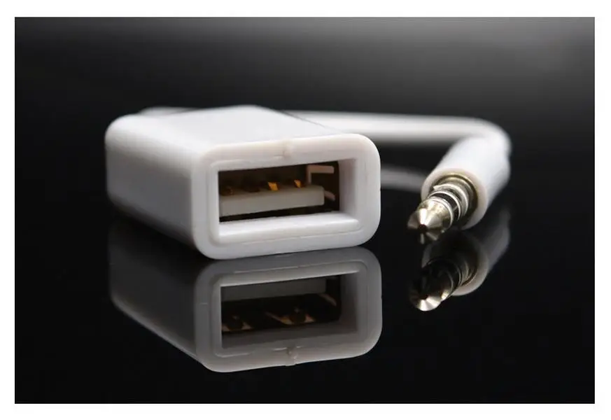 2000 шт. 3,5 мм Мужской аудиоразъем AUX к USB 2,0 Женский кабель Шнур Fr Автомобильный MP3