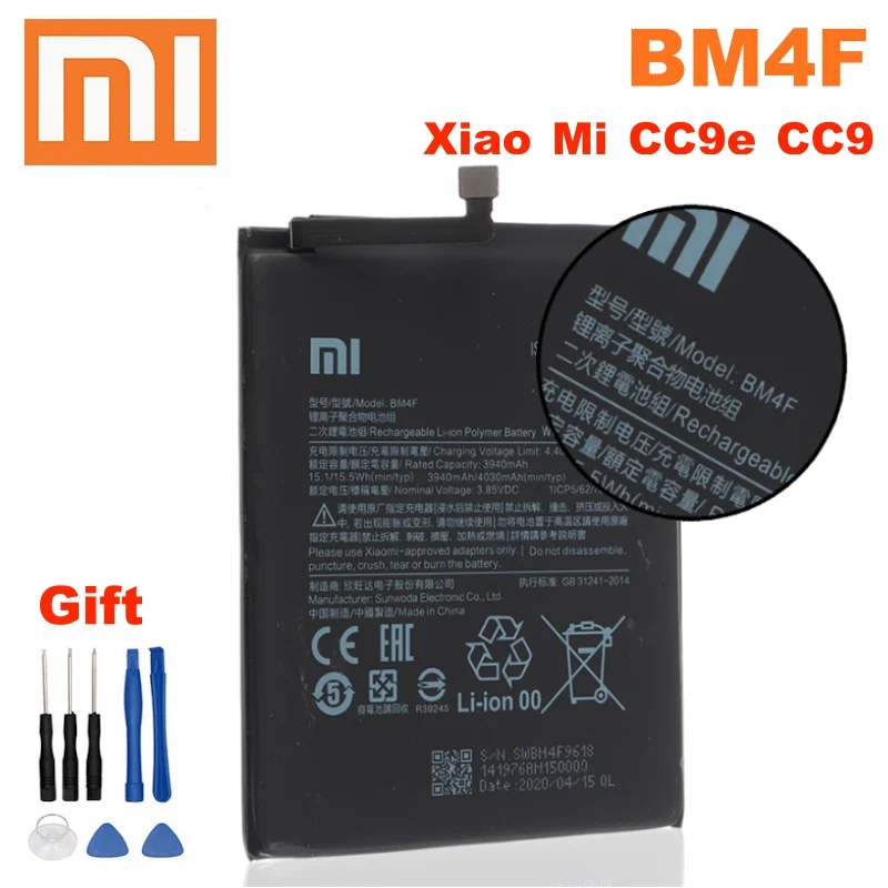 Оригинальный аккумулятор BM4F для Xiaomi CC9 CC9e e Mi A3 4030 мАч | Мобильные телефоны и