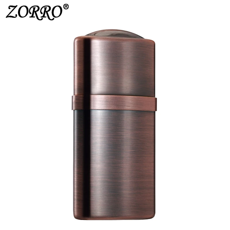 Pure copper Зажигалки не ZippoGenuine керосиновая Зажигалка Зорро Зажигалка Европейская ретро медная машина мужской креативный подарок на день рождения бойфренда - Цвет: Pure copper