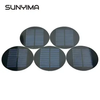 

SUNYIMA 5Pcs Solar Panels PET Poly Solar Panel 88.5MM 4.5V 100mA DIY Solar Battery Charger Painel solars