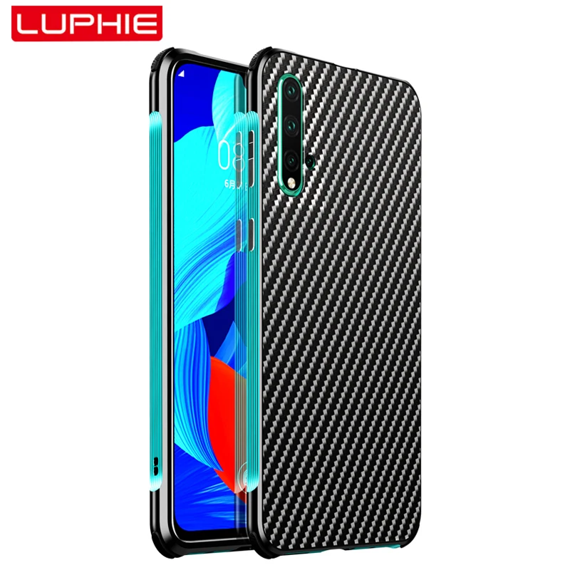 Для huawei Nova 5 Nova 4 Чехол, металлический каркас алюминиевый бампер сплав рамка Защитная крышка военный класс Броня углеродного волокна