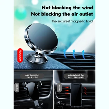Alternative view of LCHEERS Car Phone Holder Magnetic Universal Magnet Phone Mount For iPhone X Xs 12 Max Samsung Car Mobile Cell Phone Holder Stand