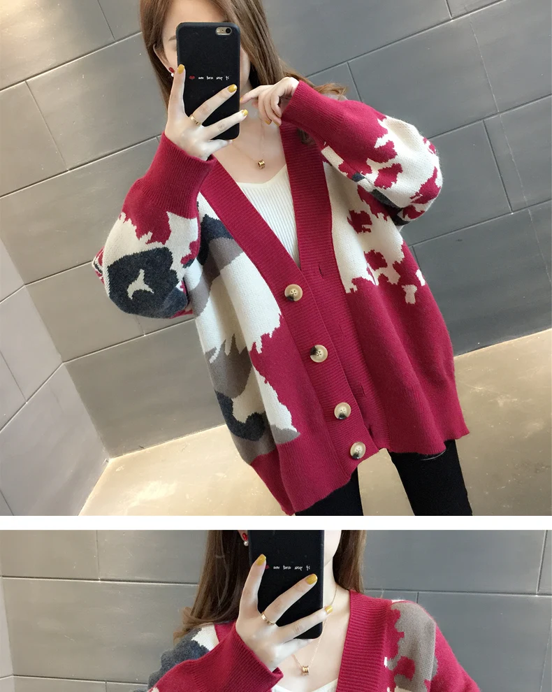 Neploe, женские свитера контрастных цветов, вязаные кардиганы,, Осень-зима, свободное вязаное пальто, Дамское вязаное пальто, верхняя одежда, 55388