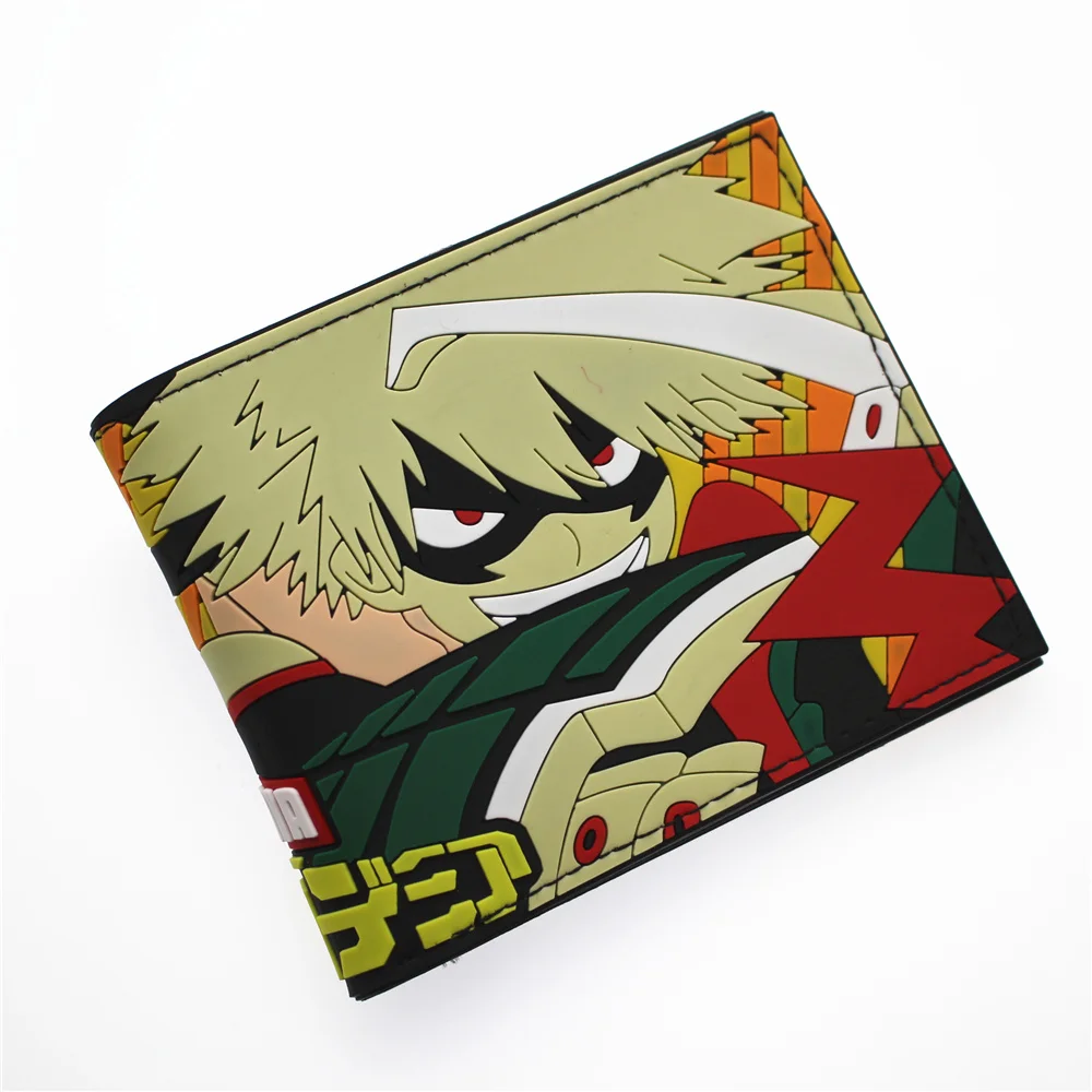 Аниме Мой Boku no Hero Academy Midoriya izku короткий кожаный бумажник двойной фото держатель для карт слой карман на молнии монета кошелек мультфильм