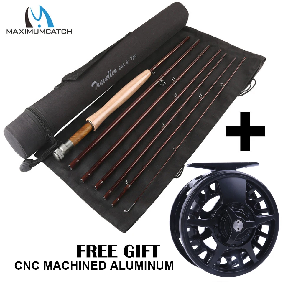Maximumcatch удочка для ловли нахлыстом из углеродного волокна 9 футов 6wt 7 шт.|fly rod|fiber