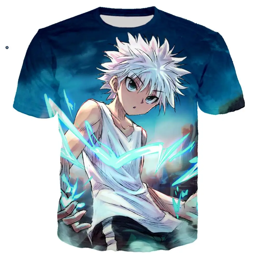 Футболка с 3D принтом аниме Killua футболка X Hunter в стиле хип хоп для мужчин и женщин
