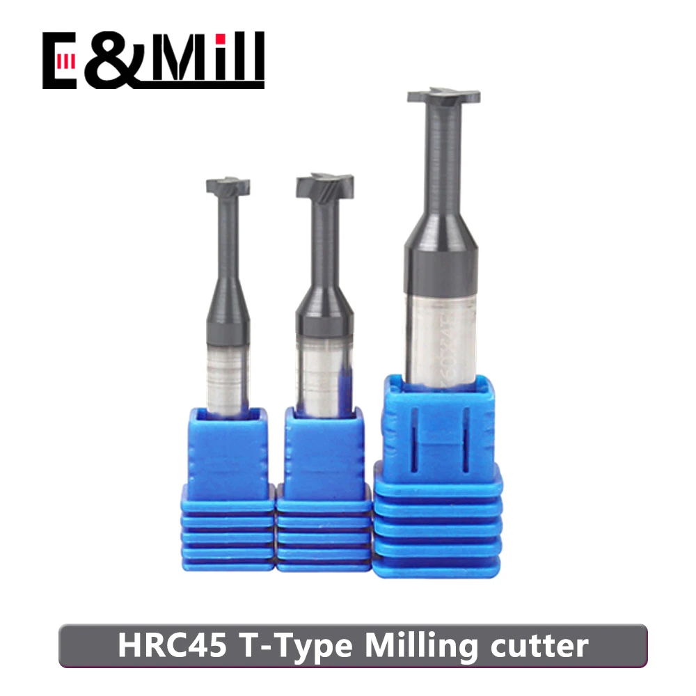 Hrc45 Ttype Keyway Milling Cutter Coating Hardened Ttype Cutter Tungsten Steel Straight Shank