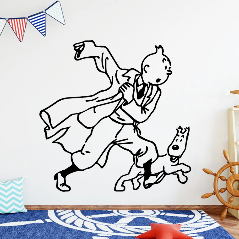 

NEW The Adventures of Tintin Wall Sticker Self Adhesive Vinyl Waterproof Wall Art Decal Waterproof Wall Decals Wall Decals
