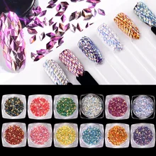 Nail art new sequins Three-dimensional diamond-shaped dynamic glitter film Magic diamond three-dimensional stone sequins