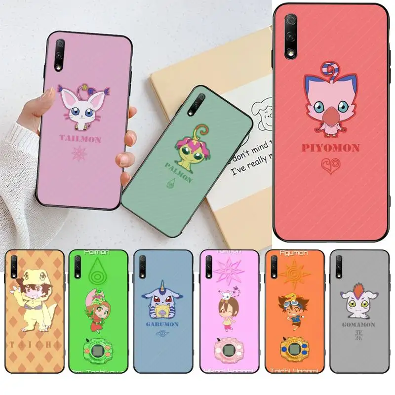 Милый черный мягкий чехол для телефона с японским аниме Digimon Капа Huawei Nova 6se 7 7pro 7se