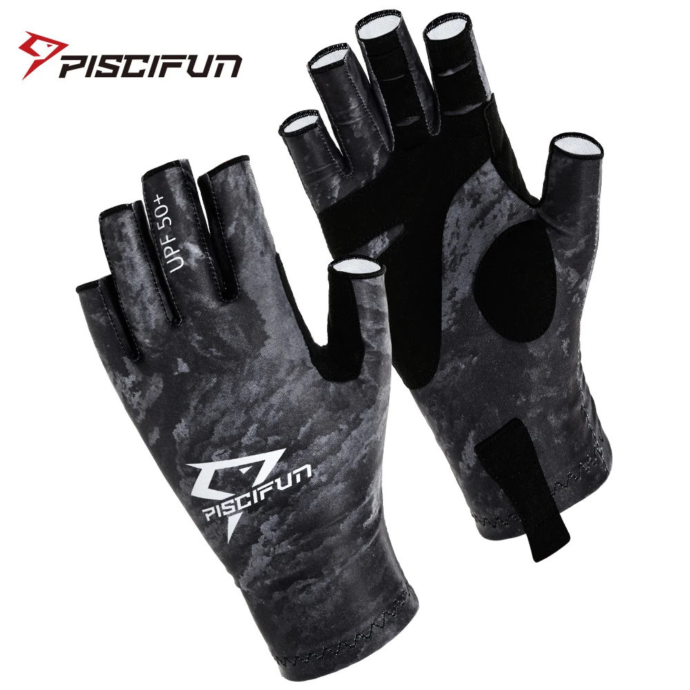Piscifun Fishing Gloves Breathable Upf 50 Sun Protection Fingerless Sports Gloves Use For Outdoor Kayaking Tackle Equipment Fishing Gloves Aliexpress