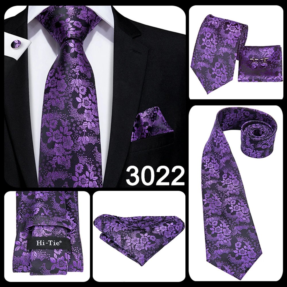 Hallo-Krawatte Helllila Solide Seide Hochzeit Krawatte Für Männer Qualität Hanky Manschettenknopf Geschenk Krawatte Set Mode Neuheit Designer dropshipping – Detail 6